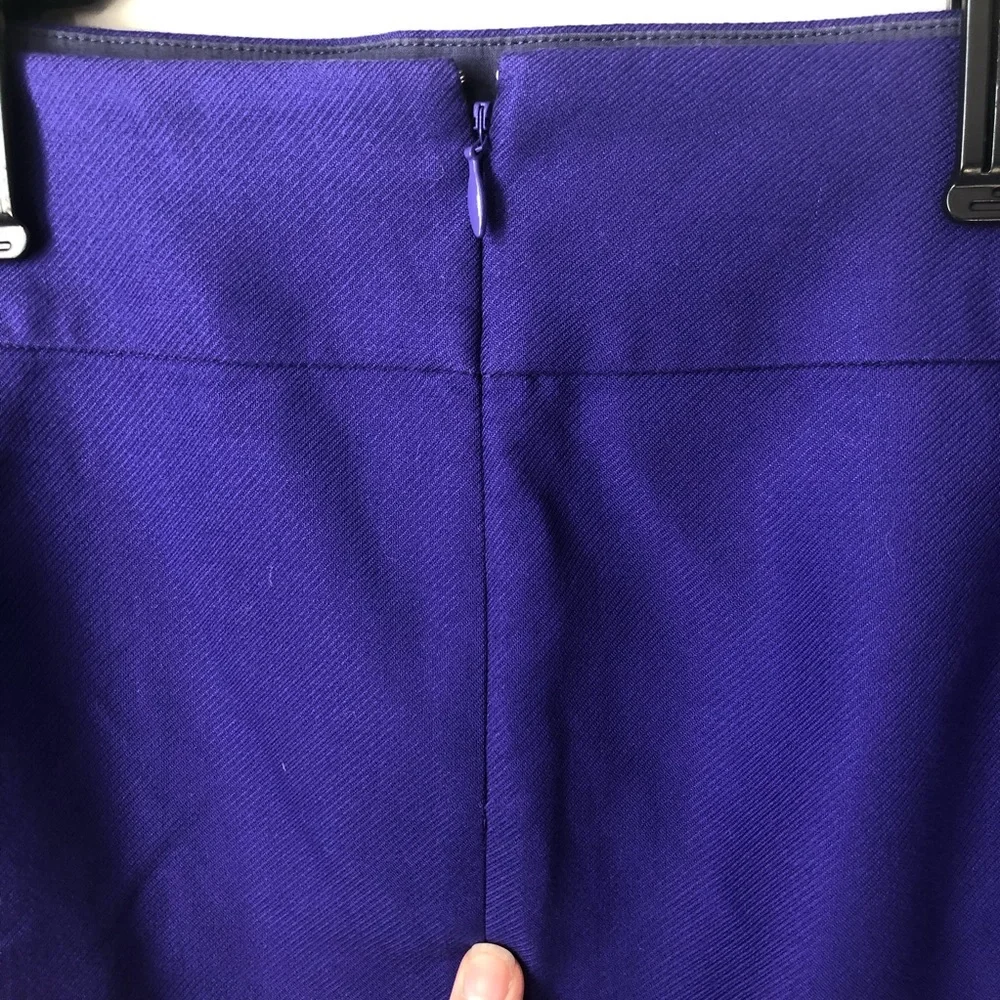 J. Crew‎ Factory Bright Purple 100% Cotton Pencil Mini Skirt 10